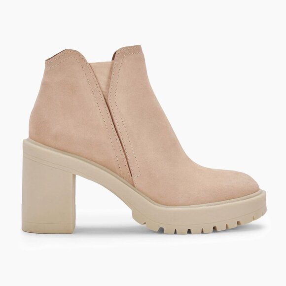 Women’s Platform Ankle Boots Chunky Heel, Elastic Sole, Slip-On Chelsea Size 8 - Picture 2 of 5